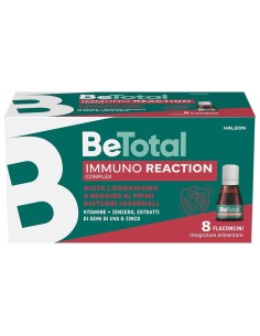 Be-Total Immuno Reaction Integratore Alimentare Difese Immunitarie Vitamina C 8 Flaconcini
